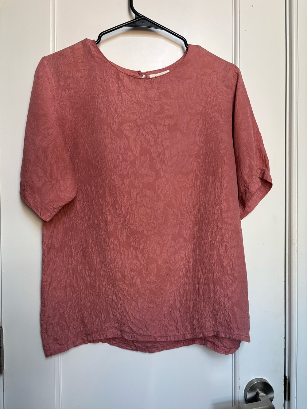 Vintage Silk Dusty Rose Embossed Tshirt